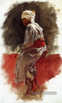 arabe Tableau Peinture - Le cavalier Arabe Edwin Lord Weeks